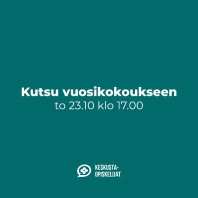 Teksti: Kutsu vuosikokoukseen to 23.10. klo 17.00.